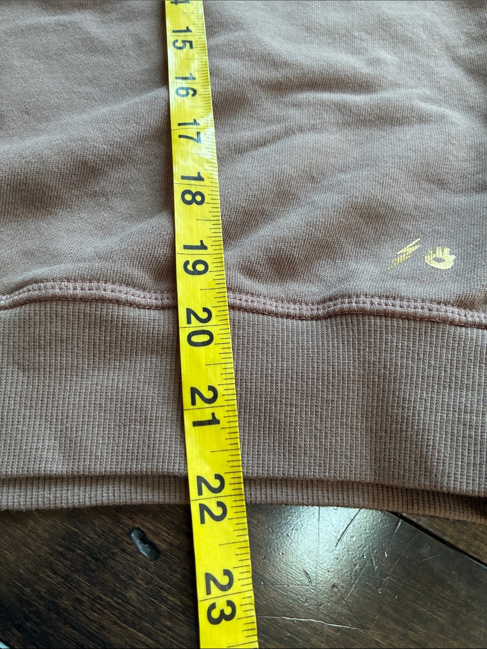 Spiritual Gangster Sweatshirt Taupe Gold lettering “Never Knocked Out” Women’s M - Picture 7 of 10